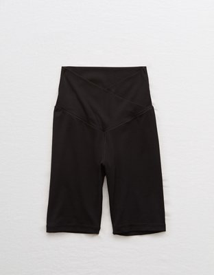 OFFLINE By Aerie Real Me Crossover High Waisted 7" Bike Short Women's True Black XL