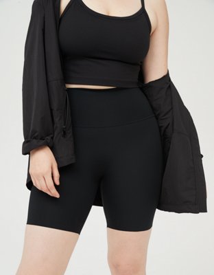 aerie black biker shorts