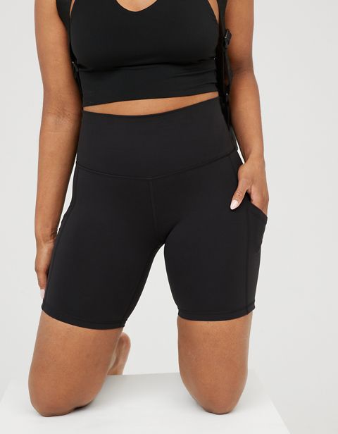 Женские брюки Aerie OFFLINE By Aerie The Hugger High Waisted 7" Bike Short