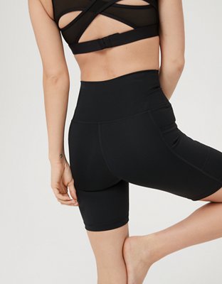 Offline By Aerie Goals Pocket 4 Bike Short In True Black