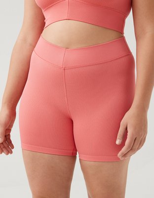 OFFLINE By Aerie Real Me Xtra Hold Up! 5 Bike Short & Longline Lowkey Top  Lime