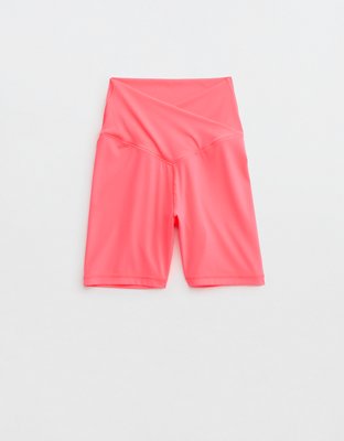 aerie, Pants & Jumpsuits, Aerie Offline Hirise Crossover Real Me 78  Leggings Solar Pink Medium Nwt