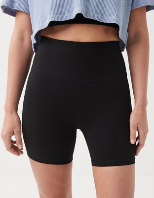 Offline By Aerie Goals Pocket 4 Bike Short In True Black