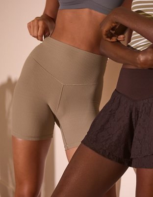 OFFLINE By Aerie Real Me XTRA Ribbed 5" Bike Short
