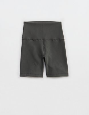 OFFLINE By Aerie Real Me XTRA Stripe Ribbed High Waisted 5" Bike Short