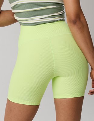 OFFLINE By Aerie Real Me XTRA Stripe Ribbed High Waisted 5" Bike Short