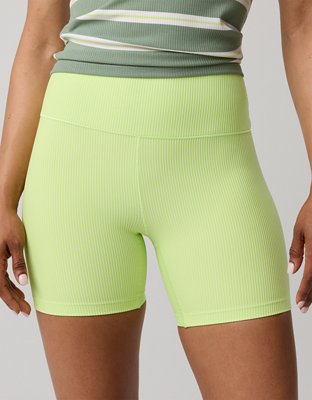 OFFLINE By Aerie Real Me XTRA Stripe Ribbed High Waisted 5" Bike Short