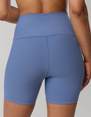 OFFLINE By Aerie Real Me XTRA Stripe Ribbed High Waisted 5" Bike Short
