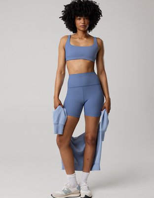 OFFLINE By Aerie Real Me XTRA Stripe Ribbed High Waisted 5" Bike Short