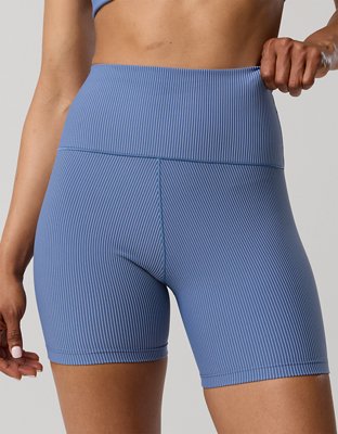 OFFLINE By Aerie Real Me XTRA Stripe Ribbed High Waisted 5" Bike Short