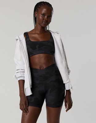 Женские шорты Offline By Aerie Real Me Crossover High Waisted 5" Bike, цвет: Чёрный угольный — фото 5