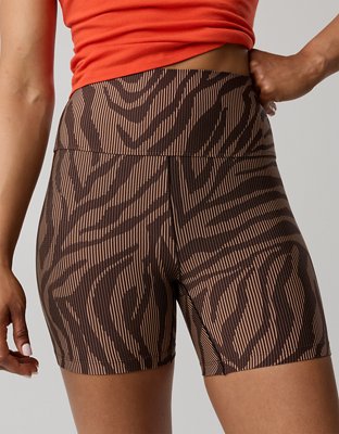 OFFLINE By Aerie Real Me XTRA Stripe Ribbed High Waisted 5" Bike Short