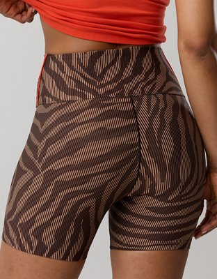 OFFLINE By Aerie Real Me XTRA Stripe Ribbed High Waisted 5" Bike Short