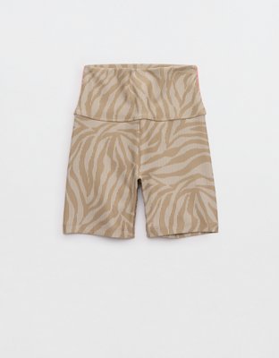OFFLINE By Aerie Real Me XTRA Stripe Ribbed High Waisted 5" Bike Short