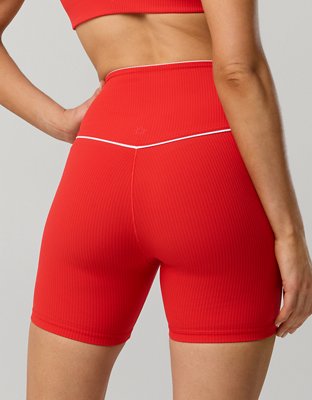 OFFLINE By Aerie Real Me XTRA High Waisted 5" Rib Piping Bike Short
