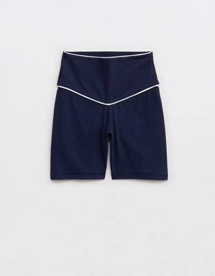 OFFLINE By Aerie Real Me XTRA High Waisted 5" Rib Piping Bike Short