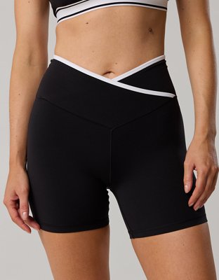 OFFLINE By Aerie Real Me Tipped Crossover High Waisted 5" Bike Short