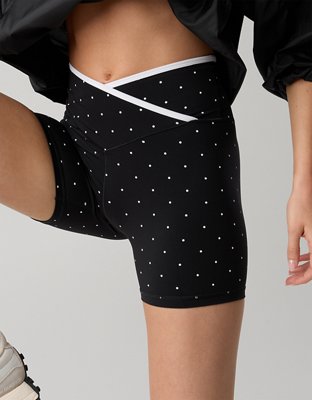 OFFLINE By Aerie Real Me Tipped Crossover High Waisted 5" Bike Short