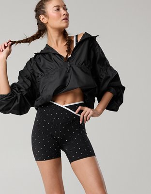 OFFLINE By Aerie Real Me Tipped Crossover High Waisted 5" Bike Short