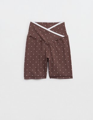 OFFLINE By Aerie Real Me Tipped Crossover High Waisted 5" Bike Short