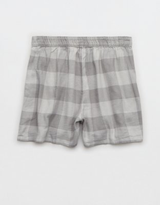 Aerie Flannel High Waisted Skater Pajama Boxer
