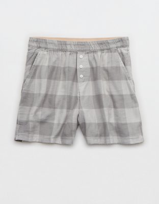 Aerie Flannel High Waisted Skater Pajama Boxer