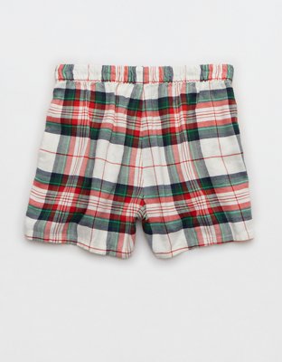Aerie Flannel High Waisted Skater Pajama Boxer