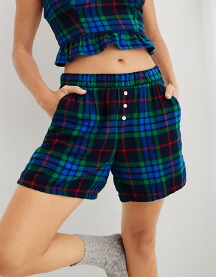 Aerie Flannel Ruffle Boxer