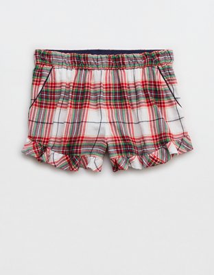 Aerie Smiley® Flannel Ruffle Boxer - Pajamas