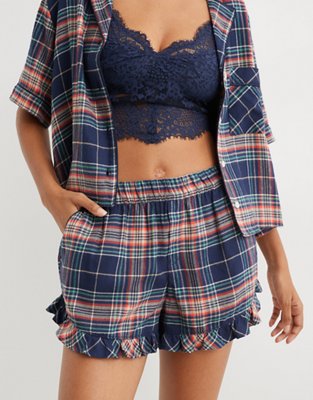 Aerie Flannel Ruffle Boxer