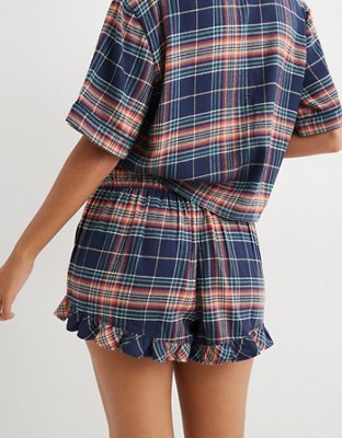 Aerie Flannel Ruffle Boxer