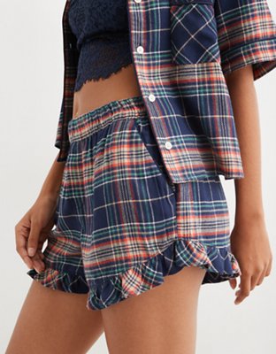 Aerie Intimates Plaid Women Sexy Boxer Short, Women's Fashion