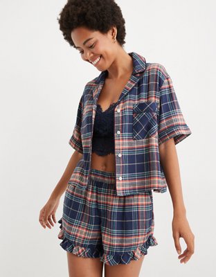 Aerie Flannel Ruffle Boxer