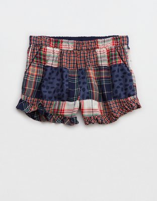 Aerie Flannel Ruffle Boxer
