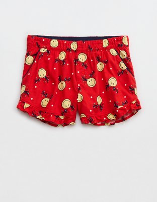 Aerie Smiley® Flannel Ruffle Boxer