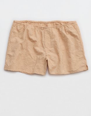 Aerie Off-Duty Embroidered Cotton Boxer