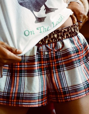 Aerie plaid pajama shorts sale