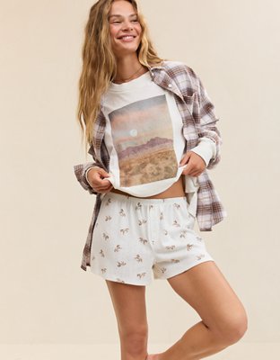 OVERSLEPT by Aerie Pointelle PJ Short