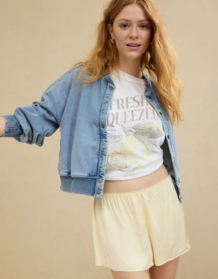 Aerie Off-Duty Satin Flirty Boxer
