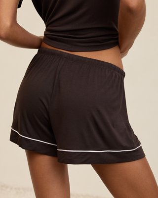 Пижамные шорты Real Soft® Piping, с шортами — Aerie, цвет: Глубокий земляной — фото 2