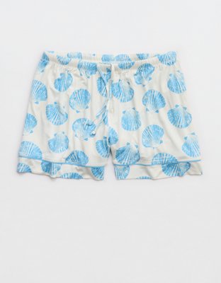 Aerie Real Soft® Pajama Boxer Women's Moody Blues M