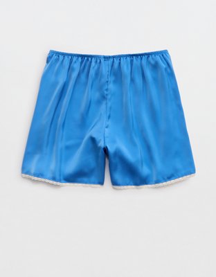 OVERSLEPT by Aerie Liquid Satin Lace Trim Short