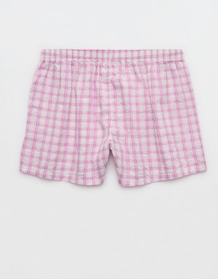OVERSLEPT by Aerie Around Town Seersucker Boxer