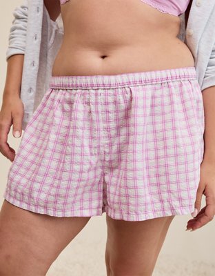 OVERSLEPT by Aerie Around Town Seersucker Boxer