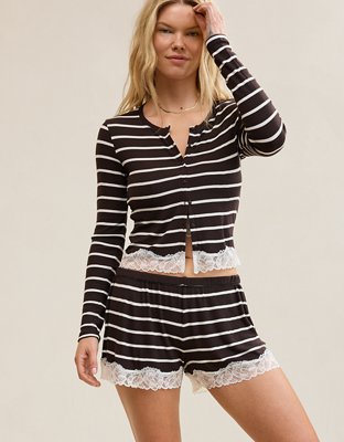 OVERSLEPT by Aerie Real Soft Ribbed Pajama Short