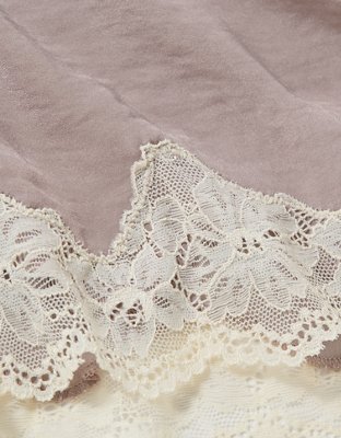 Aerie Night Out Satin Lace Boxer