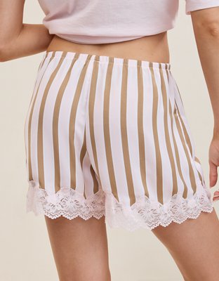 Aerie Night Out Satin Lace Boxer