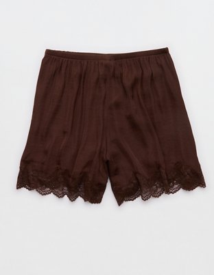 Aerie Night Out Satin Lace Boxer