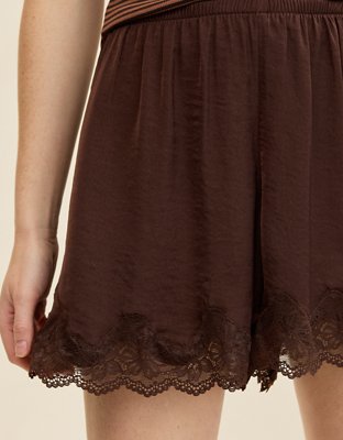 Aerie Night Out Satin Lace Boxer