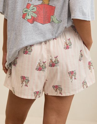 Aerie Checked Out Flannel Cindy Lou Boxer